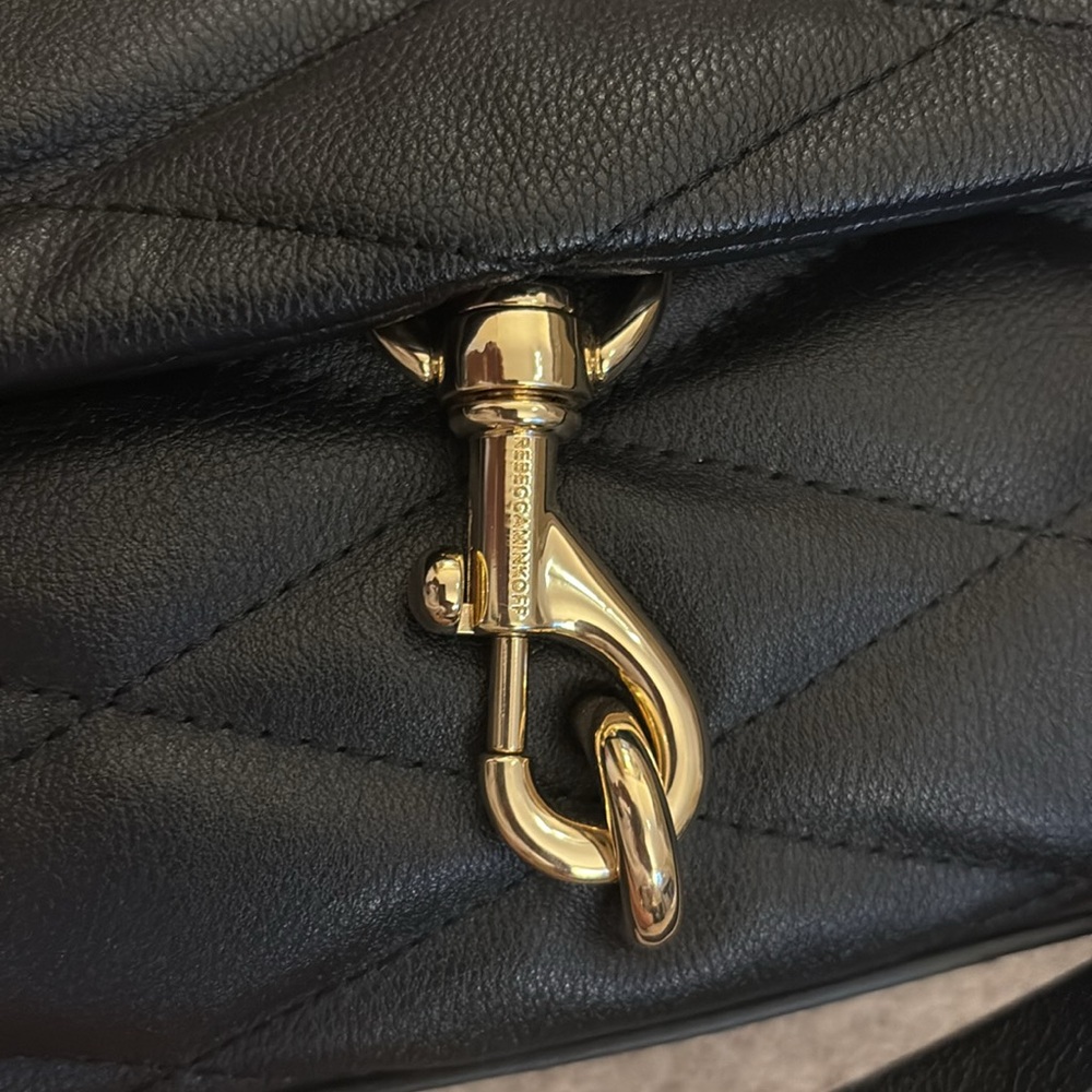 Rebecca Minkoff Black Quilted Leather Shoulder Bag - Picture 12 of 13